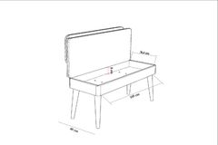 Vina Stoffenbank Met Opslag, Atlantische Steenkleur