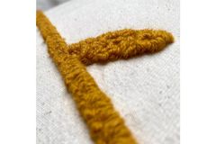 Natura Cushion Cover, 43 x 43 cm, White & Mustard