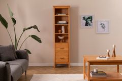 Ranch Boekenrek met 4 Rekken & Lades, Eik