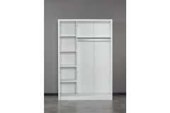 Life Kleidingkast met 3 Deuren en Spiegel, Wit