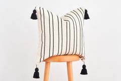 Corniglia Cushion Cover, 50 x 50 cm, White & Black