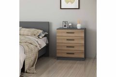 Tideway Ladekast met 4 Lades, Antraciet en Walnoot