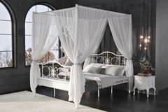 Pero Princess Metalen Bedframe met Klamboe, 140x200 cm