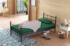 Lalas Metalen Bedframe, 90x200 cm, Zwart