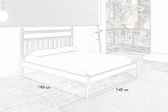 Lima Bedframe, 140x190 cm, Wit