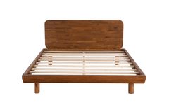 Luna Lucas Houten Bedframe, 150x200 cm, Walnoot