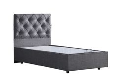 Peggy Plus Boxspringbedset, 100x200 cm, Grijs