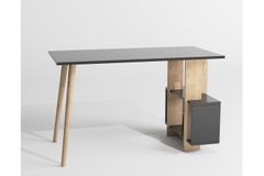 Lagomood Side Bureau, Antraciet en Eik