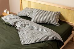 Cozy Double Side Washed Cotton Duvet Cover Set, King Size, Green