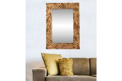 Wood Andy Decoratieve Wandspiegel , 140x70 cm