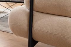 Ares 3-Zitsbank, Creme (Kleurkeuze Stof In Showroom)
