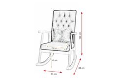 Asedia Trend Schommelstoel Gestoffeerd, Oranje & Natuurlijke Kleur