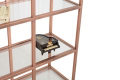 Lola Bookcase, 180 cm, Rose Gold