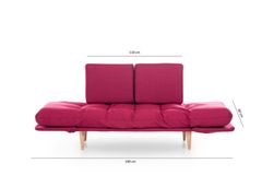 Futon Nina 2-Zitsbank, Bordeauxrood