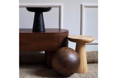Mushroom Side Table, 70 cm, Natural