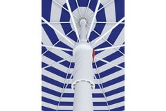 Tevalli Parasol's Luxury Beach Umbrella, Blue & White