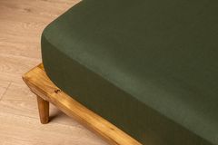 Ranforce Fitted Sheet, King Size, Green