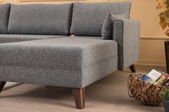 Bella Soft Hoekbank Links, Grijs