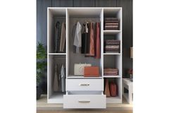 Smartline Kledingkast met 4 Deuren en 2 Lades
