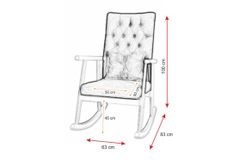 Asedia Trend Retro Schommelstoel, Veelkleurig & Walnoot