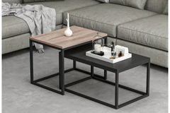 Leka Salontafel, Walnoot en Zwart