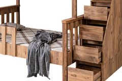 Deluxe Stapelbed, 90x200 cm, Walnoot