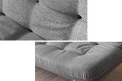 Pafu Hippo Linnen 3-Zitsbank Met Bed Functie, Grijs