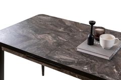 Moon Eettafelset, 120x70 cm, Zwart