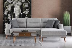 Anka Hoekbank Rechts, 250x170 cm, Lichtgrijs