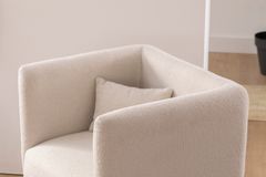 Zachte Teddy Fauteuil, Creme