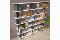 Inverno Azure Bookcase, 191 cm, White & Anthracite