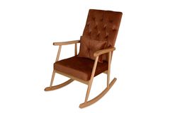 Asedia Trend Schommelstoel Gestoffeerd, Oranje & Natuurlijke Kleur