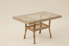 Pirus Rattan 2+1+1 Tuinloungeset, Beige