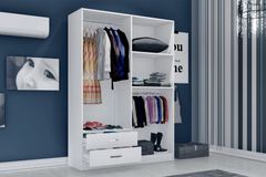 Novado Kledingkast met 4 Deuren en 2 Lades