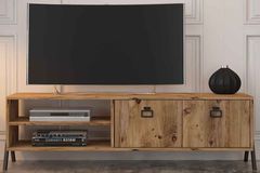 Yanke Tv Meubel met Planken, 150 cm, Walnoot