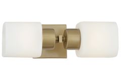 Apliqa Armin Wandlamp met 2 Lampjes, Mat Goud