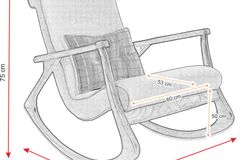 Asedia Schommelstoel, Asgrauw, Antraciet en Walnoot