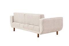 Larus 3-Zitsbank, Creme, Walnoot Poten
