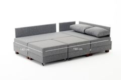 Fly Hoekbank Rechts, Grijs