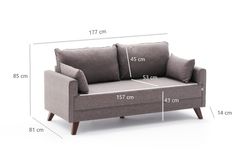 Bella Soft 2-Zitsbank, Bruin