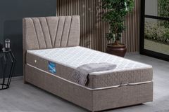 Francisco Boxspringbedset, 100x200 cm, Lichtbruin