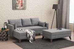 Bella Soft Mini Hoekbank Links, Grijs