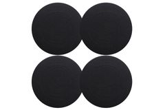 Jappe Zesdelige Rieten Onderbord, Zwart