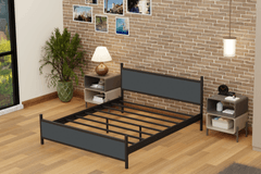 Star Bedframe, 150x200 cm, Antraciet
