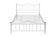 Bella Metalen Bedframe, 140x190 cm, Wit
