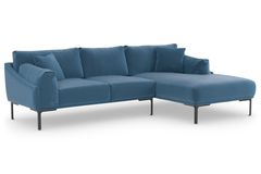 Leo Corner Sofa Right Chaise, Blue