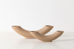 Buccina Duo Vase, Cream