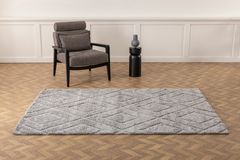 Lucca Shaggy Tapijt, 80x150 cm, Grijs