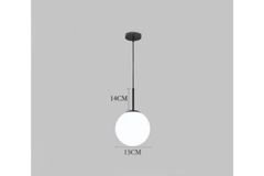 Giana Modernee Glazen Hanglamp, Zwart