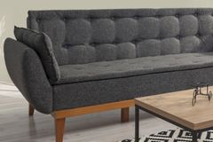 Moby Three Seater Sofa Bed, Fabric in Anthracite Grey